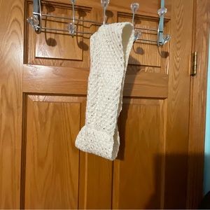 White with gold sparkle scarf